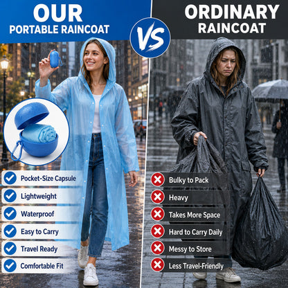 🥳HOT SALE 2026🥳💞50,000+ SOLD!👵❤️ Disposable Rain Jacket in Mini Ball Shape (Buy 1, Get 1 Free)