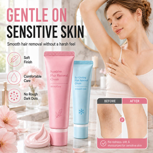 Gentle Hair Removal Cream  BUY 1, GET 1 FREE — Enjoy Cool, Gentle Hair Removal for Smoother Skin and Less Razor Hassle Every Day.