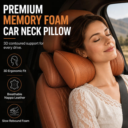 🥳2026 HOT SALE🥳💞50K+ SOLD!🚗💺 50% OFF! Memory Foam Car Neck Pillow – 3D contoured support, slow‑rebound foam. Reduces neck pressure on long drives – drive in comfort! 🛡️✨