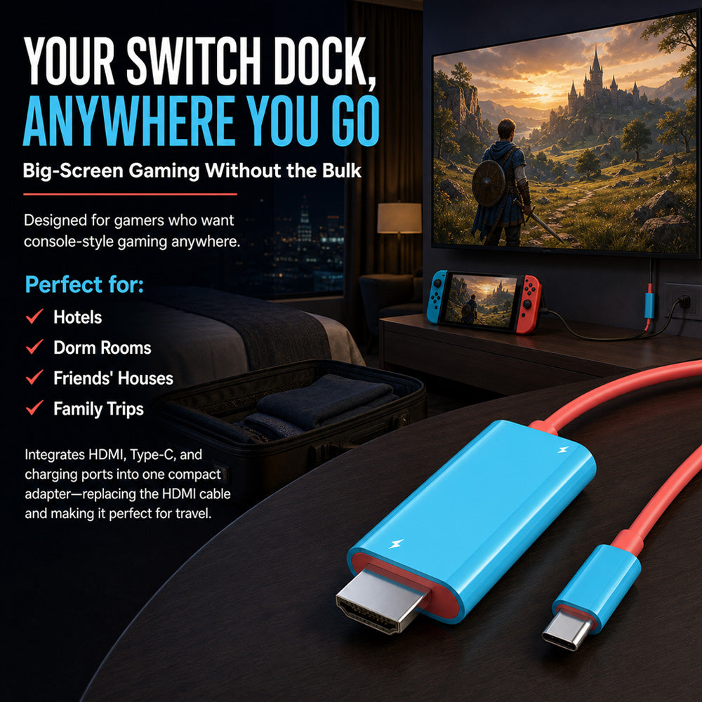 🔥 LIMITED-TIME 50% OFF! 🔥USB-C to HDMI Adapter Cable for Switch