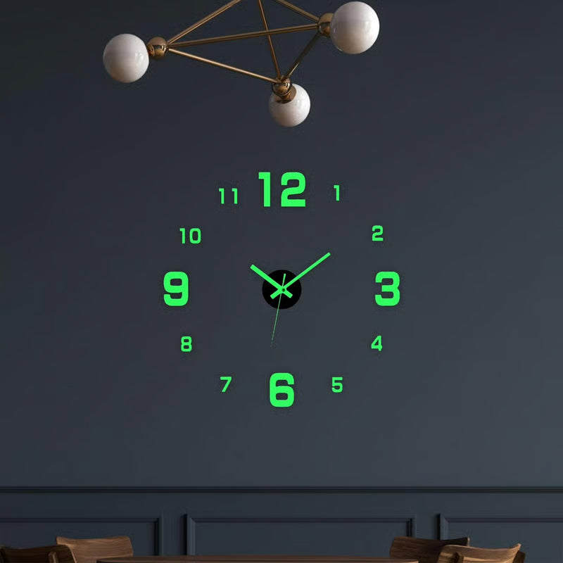 🏠🕒Modern 3D Digital Wall Clock – Silent Acrylic Luminous Wall Decor, Night Glow Easy-Read Time Display, Stylish Home Decoration & Gift