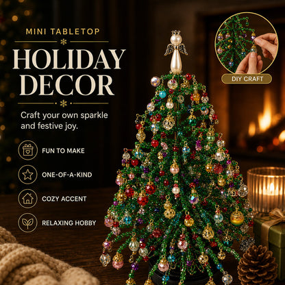 🎄✨ DIY Beaded Christmas Tree Kit – 🎅Create Your Own Sparkling Holiday Decoration