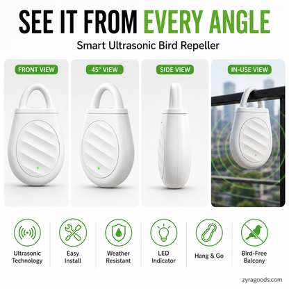 Portable Ultrasonic Bird Repellent Keychain