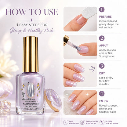 📢📢49% OFF !! ⏰Lilac Glossy Mirror Nail Strengthener (Copy)