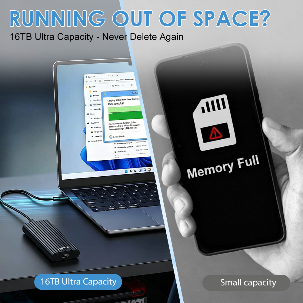 Shipped from Australia 🏆Flash Sale⚡ 50K+ SOLD! Almost Gone-🔥16TB Large-Capacity Type-C Portable Mini SSD🍇