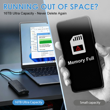 Shipped from Australia 🏆Flash Sale⚡ 50K+ SOLD! Almost Gone-🔥16TB Large-Capacity Type-C Portable Mini SSD🍇