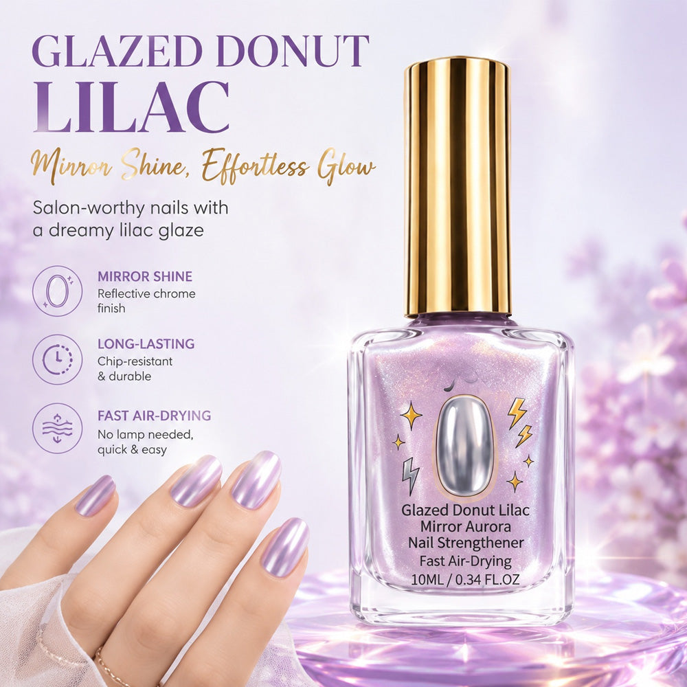 📢📢49% OFF !! ⏰Lilac Glossy Mirror Nail Strengthener (Copy)
