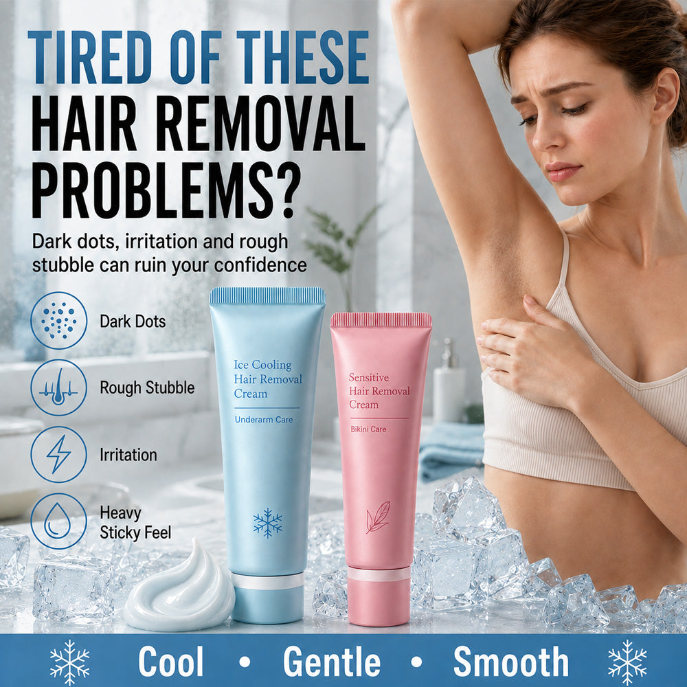 Gentle Hair Removal Cream  BUY 1, GET 1 FREE — Enjoy Cool, Gentle Hair Removal for Smoother Skin and Less Razor Hassle Every Day.