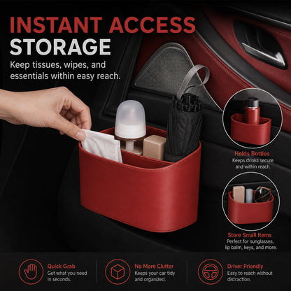 🥳2026 HOT SALE🥳💞50K+ SOLD!🚗🧺 53% OFF! Leather Car Door Cup Holder – Wide‑mouth opening, easy reach for drinks & phone. Clip‑on secure fit. PU leather, tough & stylish. 🛡️✨