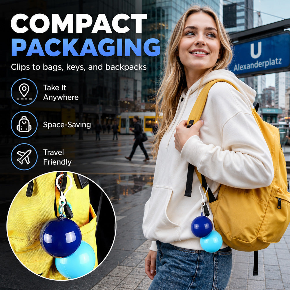 🥳HOT SALE 2026🥳💞50,000+ SOLD!👵❤️ Disposable Rain Jacket in Mini Ball Shape (Buy 1, Get 1 Free)