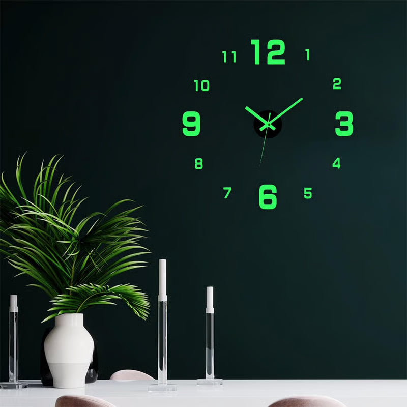 🏠🕒Modern 3D Digital Wall Clock – Silent Acrylic Luminous Wall Decor, Night Glow Easy-Read Time Display, Stylish Home Decoration & Gift