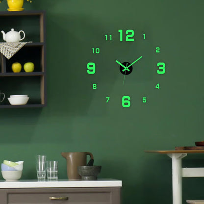 🏠🕒Modern 3D Digital Wall Clock – Silent Acrylic Luminous Wall Decor, Night Glow Easy-Read Time Display, Stylish Home Decoration & Gift