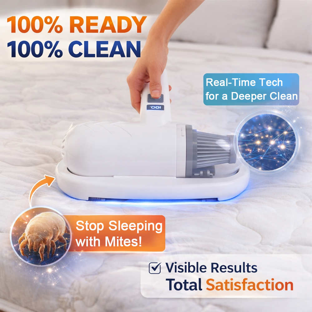 Hjmeta®-Bed vacuum cleaner with UV-C light – beating, vacuuming, and UV sterilization all in one!💥