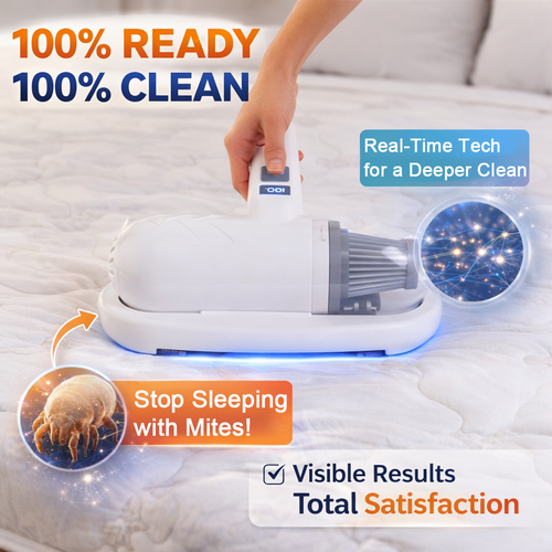 Hjmeta®-Bed vacuum cleaner with UV-C light – beating, vacuuming, and UV sterilization all in one!💥