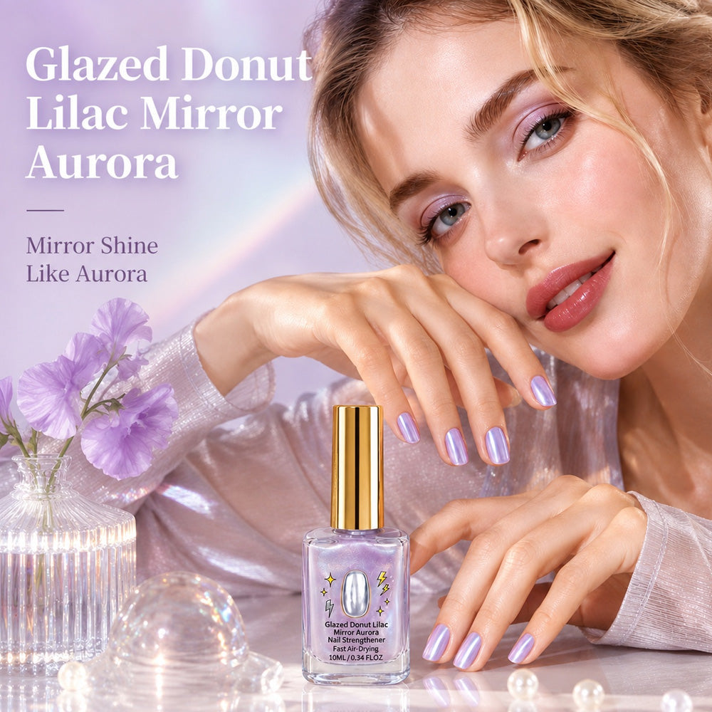 📢📢49% OFF !! ⏰Lilac Glossy Mirror Nail Strengthener (Copy)