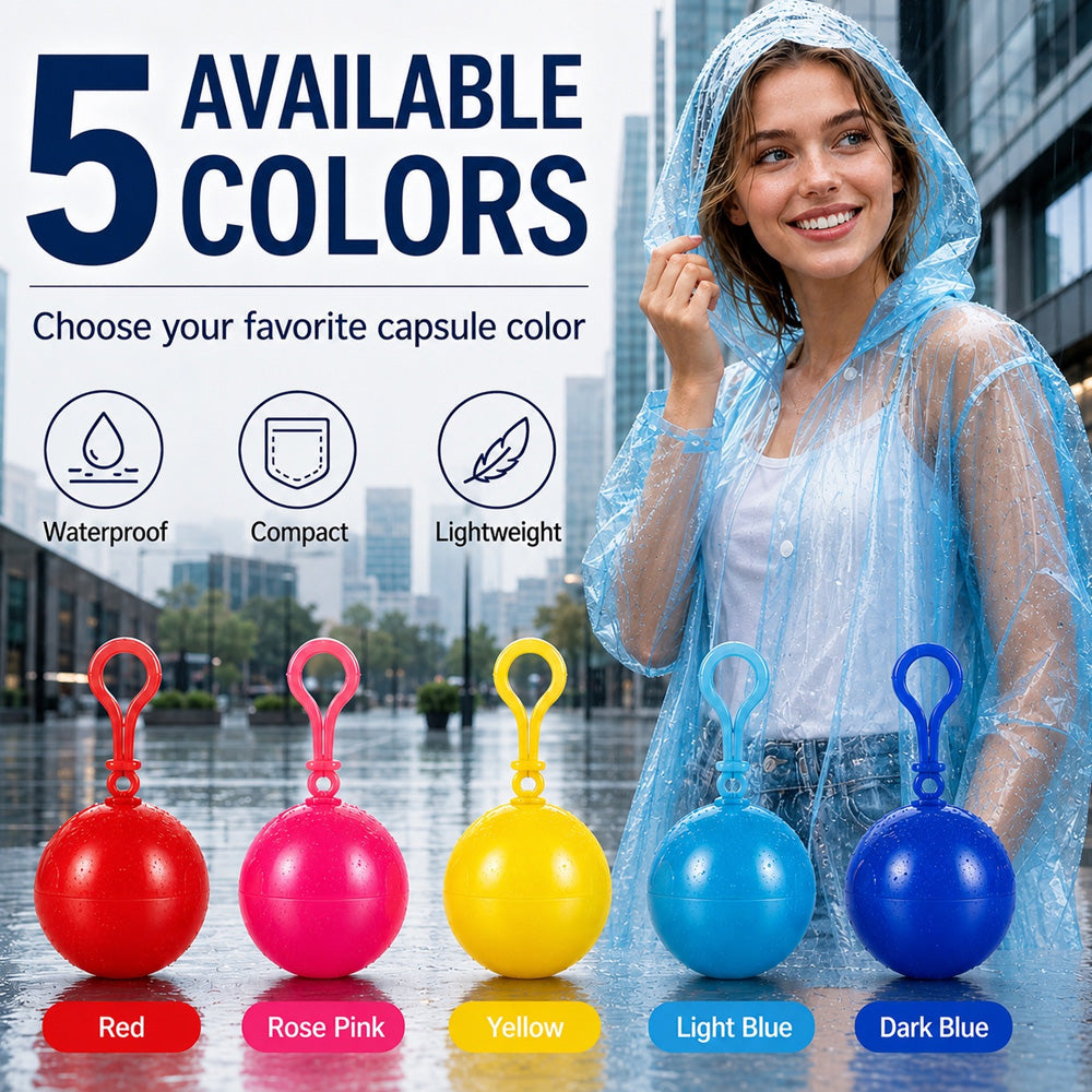 🥳HOT SALE 2026🥳💞50,000+ SOLD!👵❤️ Disposable Rain Jacket in Mini Ball Shape (Buy 1, Get 1 Free)