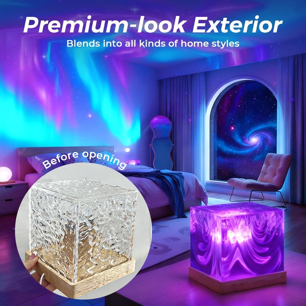Hjmeta®✨ Northern Dreamscape Aurora Projector — Transform Your Room Into A Magical Aurora Escape | 16-Color Mood Lighting For Bedroom, Gaming Room & Gifts