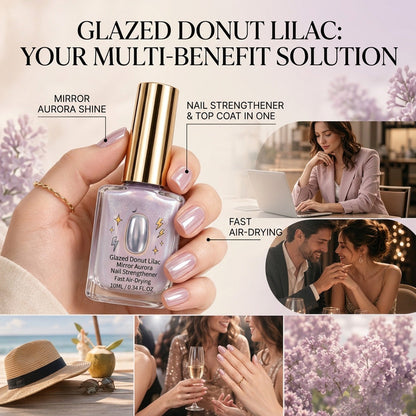 📢📢49% OFF !! ⏰Lilac Glossy Mirror Nail Strengthener