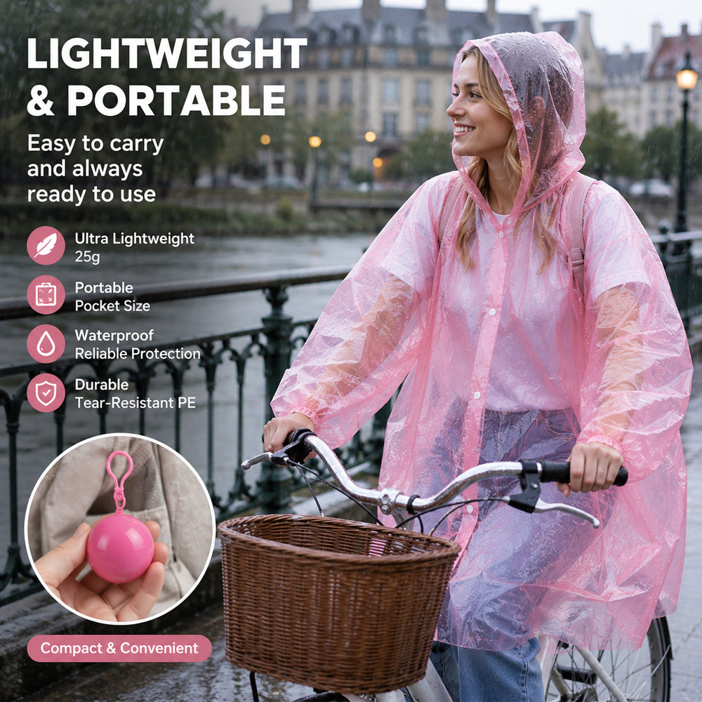🥳HOT SALE 2026🥳💞50,000+ SOLD!👵❤️ Disposable Rain Jacket in Mini Ball Shape (Buy 1, Get 1 Free)