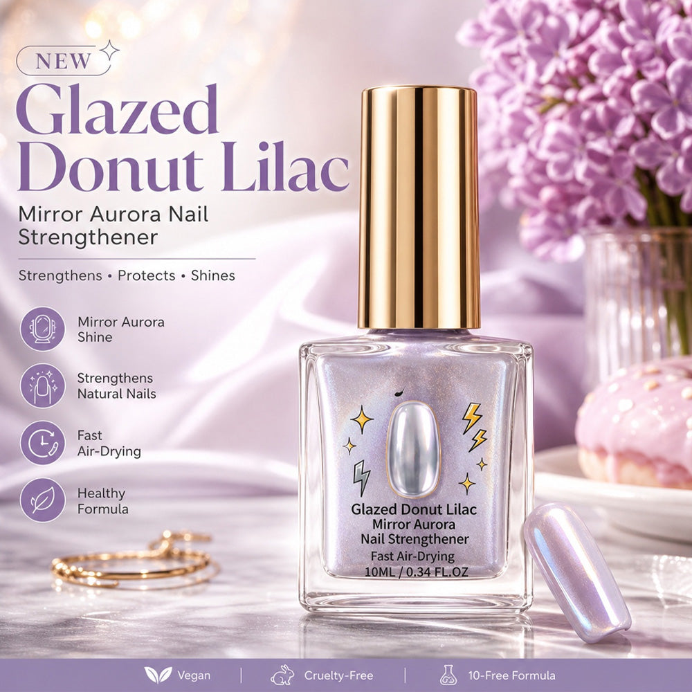 📢📢49% OFF !! ⏰Lilac Glossy Mirror Nail Strengthener (Copy)