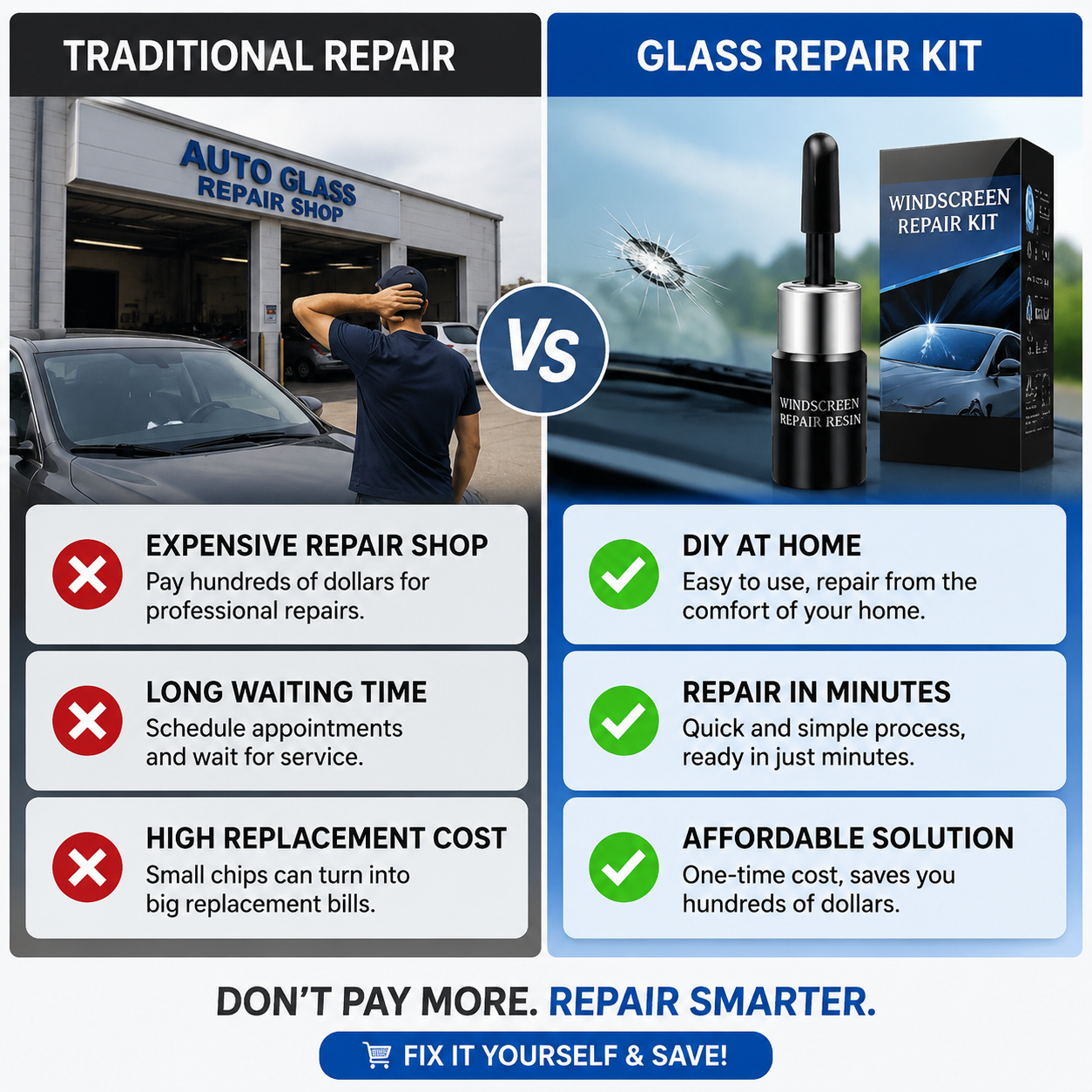 Limited-time Buy 1 Get 1 Free💥Cracks Gone Glass Repair Kit
