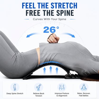 🧲 50% OFF NOW! 🔥 Magnetic Lumbar Stretcher – Acupressure Massage, Portable Design & Relieves Back Pain 🧘‍♂️✨