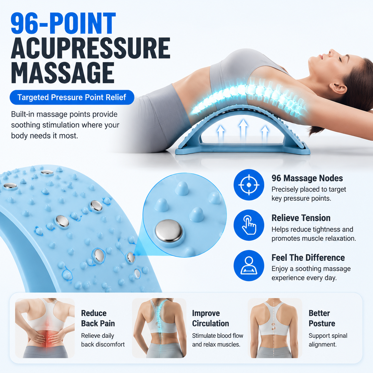 🧲 50% OFF NOW! 🔥 Magnetic Lumbar Stretcher – Acupressure Massage, Portable Design & Relieves Back Pain 🧘‍♂️✨