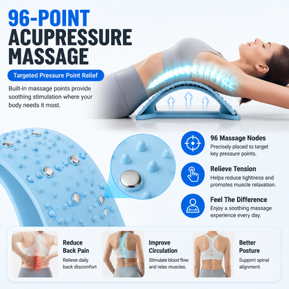 🧲 50% OFF NOW! 🔥 Magnetic Lumbar Stretcher – Acupressure Massage, Portable Design & Relieves Back Pain 🧘‍♂️✨