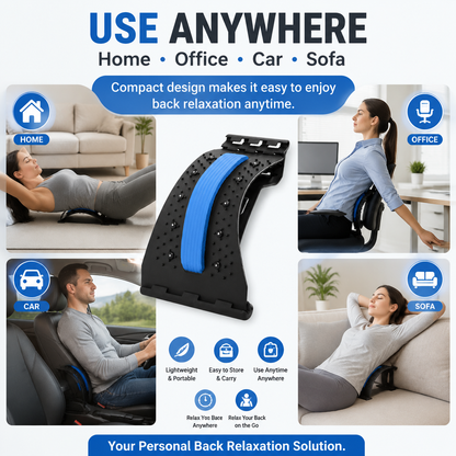 🧲 50% OFF NOW! 🔥 Magnetic Lumbar Stretcher – Acupressure Massage, Portable Design & Relieves Back Pain 🧘‍♂️✨