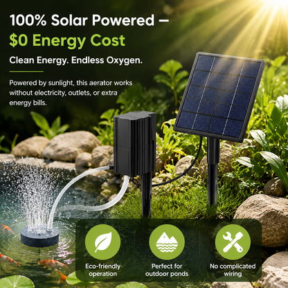☀️Solar Pond Aerator with Air Pump