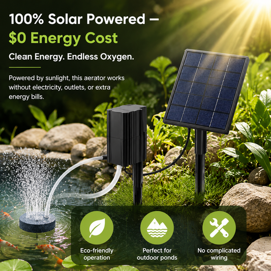 ☀️Solar Pond Aerator with Air Pump