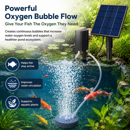 ☀️Solar Pond Aerator with Air Pump