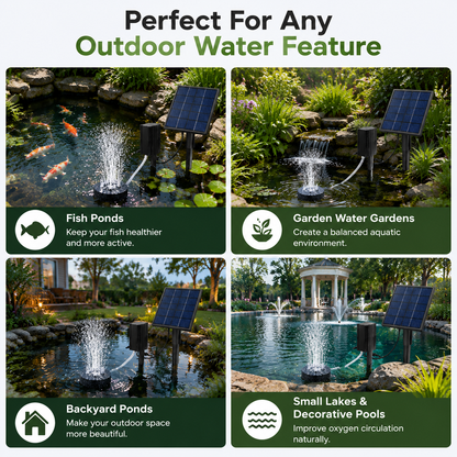 ☀️Solar Pond Aerator with Air Pump