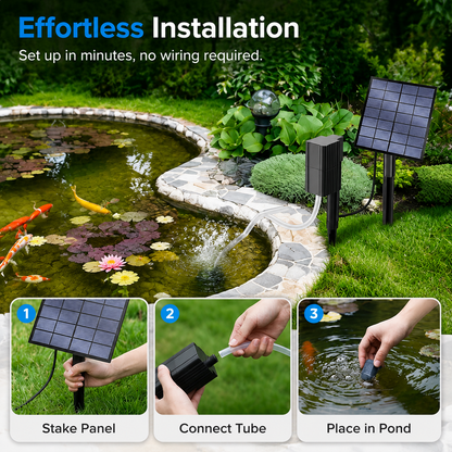 ☀️Solar Pond Aerator with Air Pump