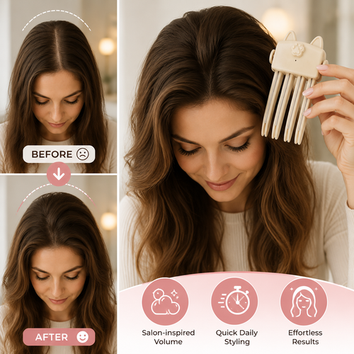 Hjmeta®-💇 Wireless Heated Volumizing Root Lift Clip, Portable Travel Hair Styling Tool for Flat Fine Hair
