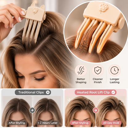 Hjmeta®-💇 Wireless Heated Volumizing Root Lift Clip, Portable Travel Hair Styling Tool for Flat Fine Hair
