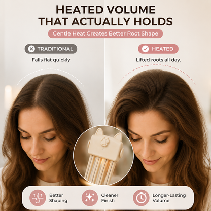Hjmeta®-💇 Wireless Heated Volumizing Root Lift Clip, Portable Travel Hair Styling Tool for Flat Fine Hair