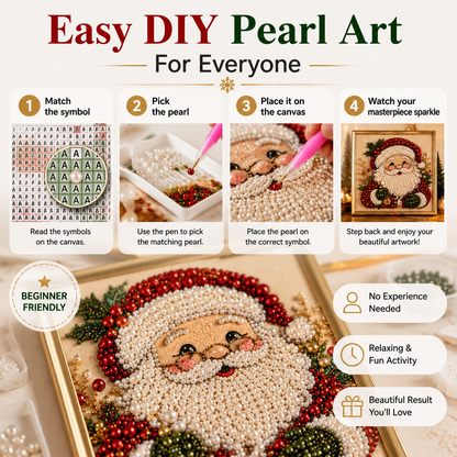 🧘Relaxing & Beginner-Friendly - 🎨💎DIY Christmas Pearl Art Kit