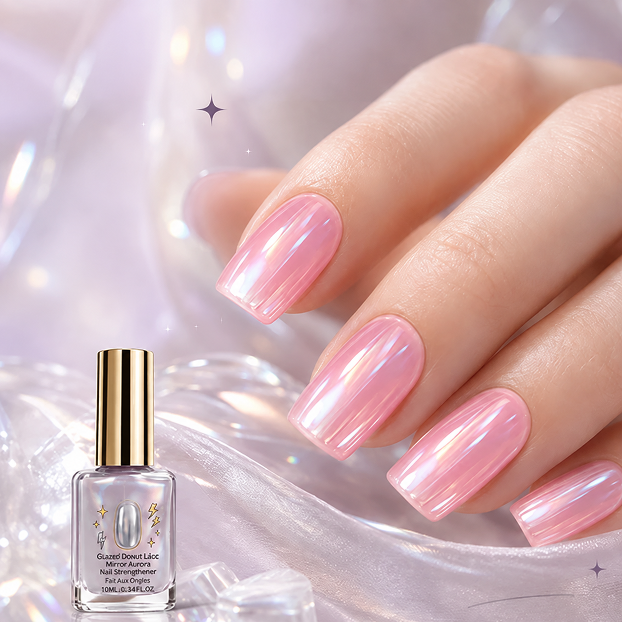 📢📢49% OFF !! ⏰Lilac Glossy Mirror Nail Strengthener (Copy)