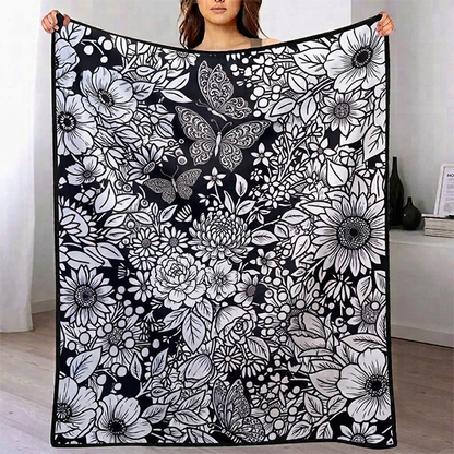 DIY Drawing Blanket (Optional 24-Color Marker Set) Create Your Art Blanket Washable Keepsake Blanket for Kids & Adults