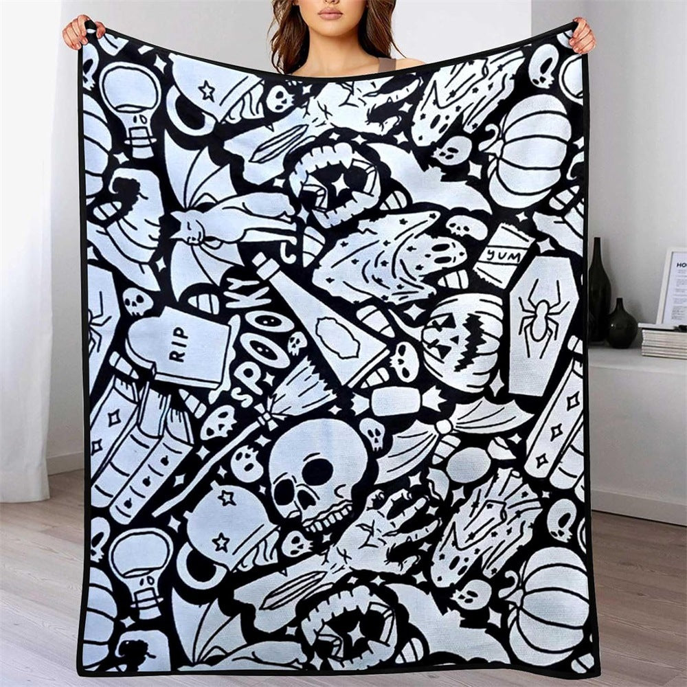 DIY Drawing Blanket (Optional 24-Color Marker Set) Create Your Art Blanket Washable Keepsake Blanket for Kids & Adults
