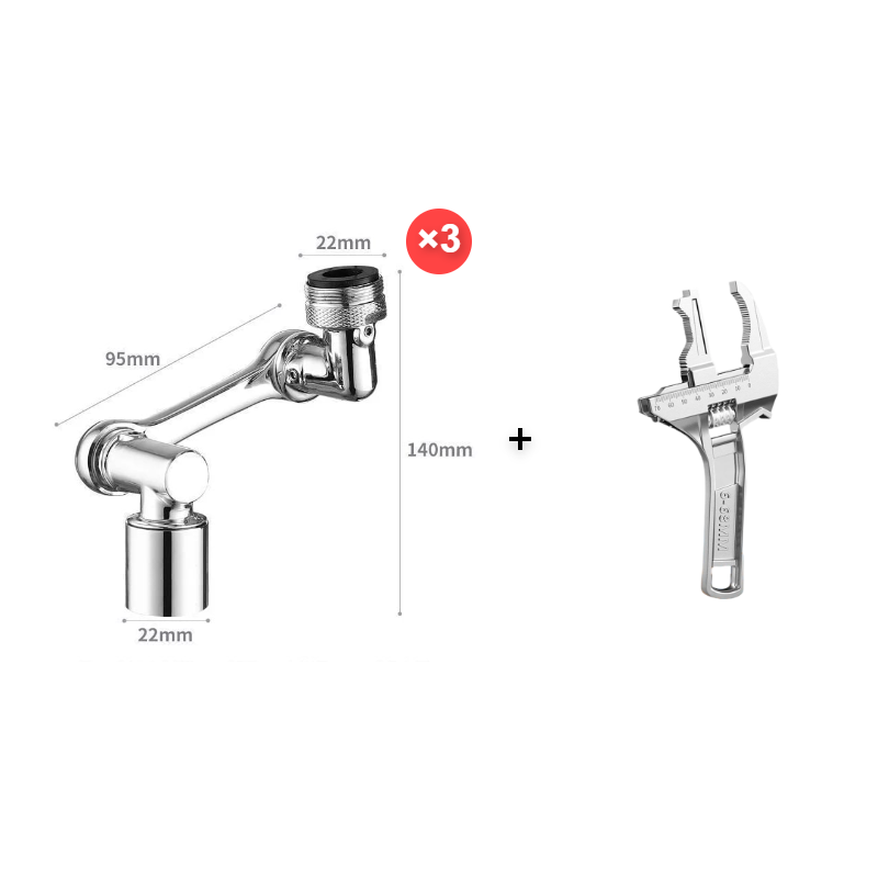 🚰 50% OFF! 50K+ sold! 1080° rotating faucet extender – 2 water modes, anti-splash, fits 99% of faucets! 💧✨