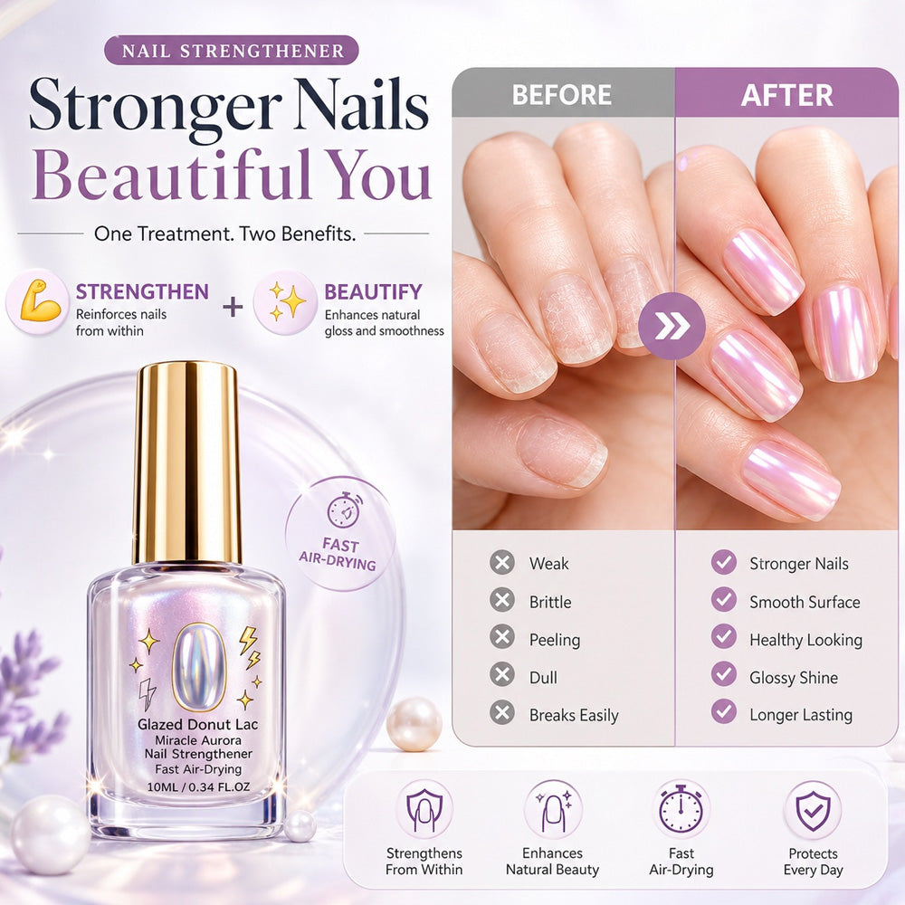 📢📢49% OFF !! ⏰Lilac Glossy Mirror Nail Strengthener (Copy)