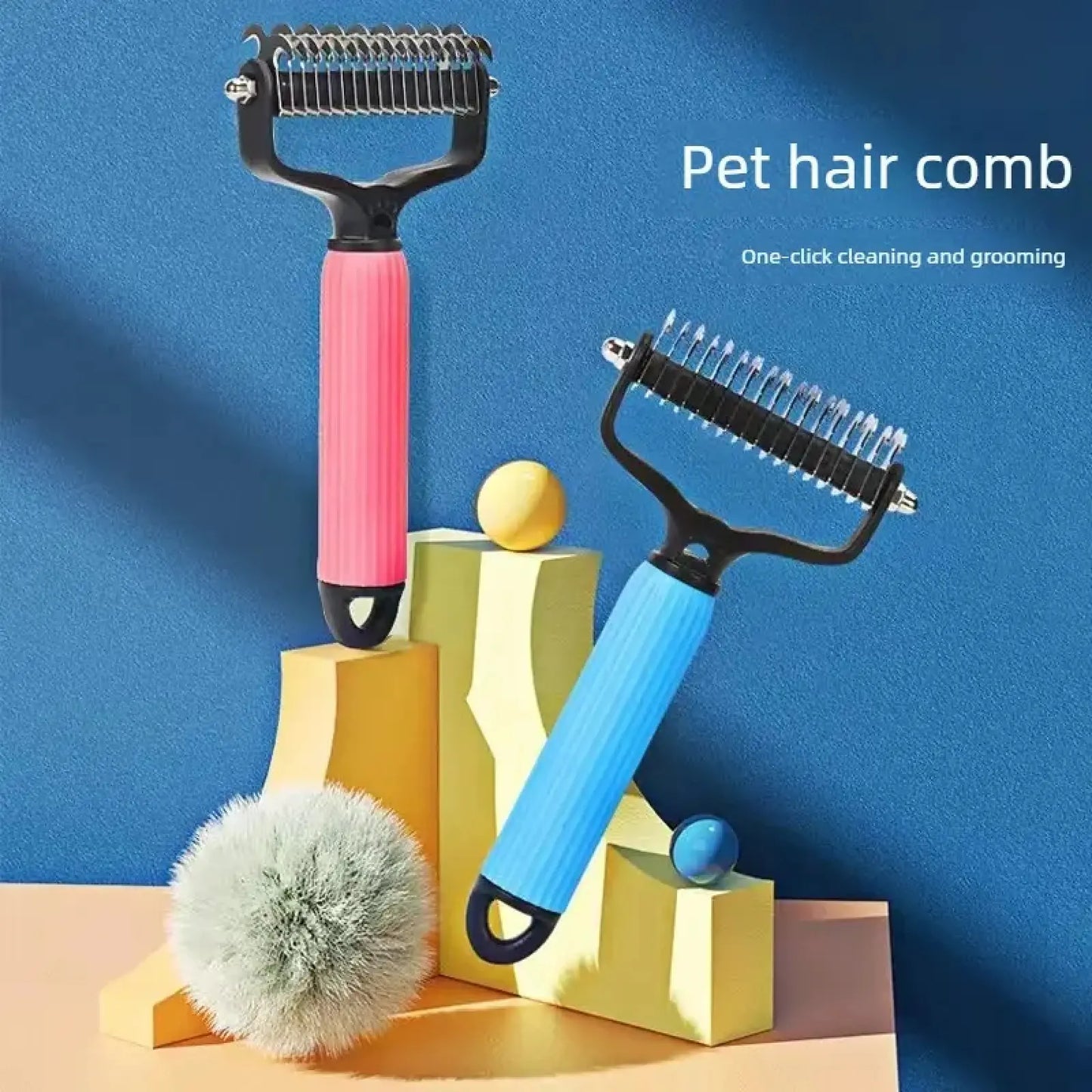 ✨HOT SALE: Only $19.99🔥Dual-Sided Pet Grooming Comb for Dogs & Cats