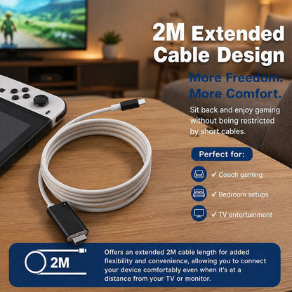 🔥 LIMITED-TIME 50% OFF! 🔥USB-C to HDMI Adapter Cable for Switch