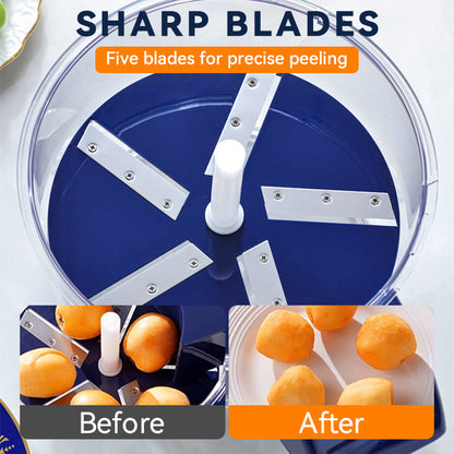 🎄✨ 50% OFF! 🍇🧄 Transparent Electric Fruit & Vegetable Peeler