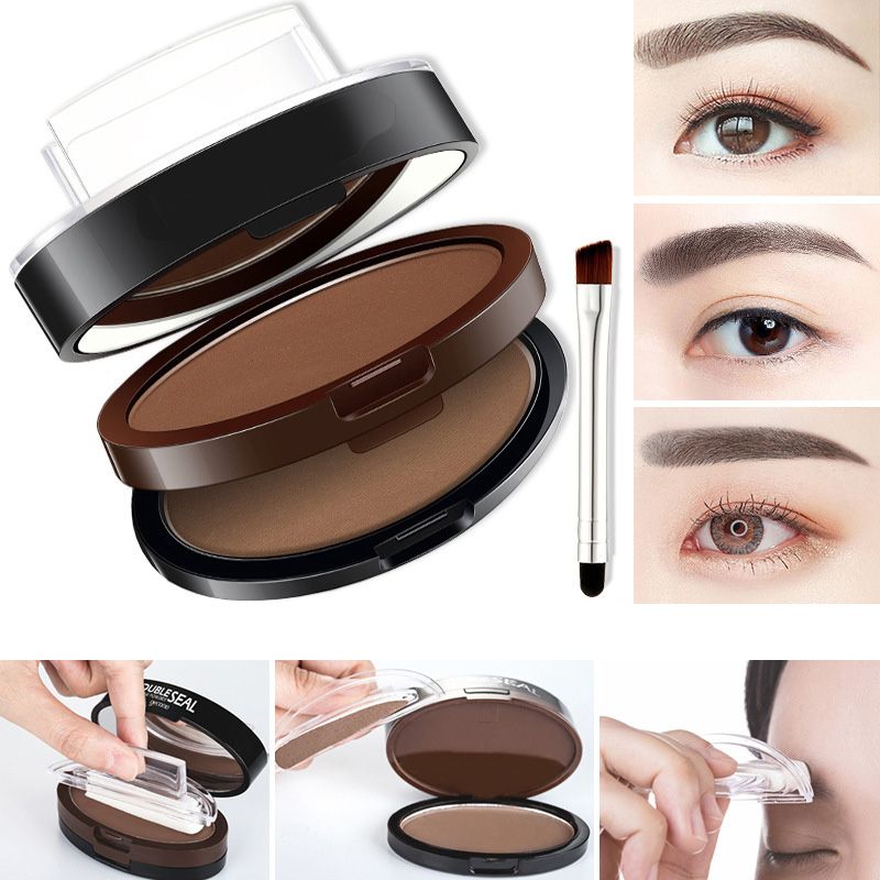 Instant Adjustable Eyebrow Stamp – Two‑color brow powder, waterproof & smudge‑proof. Natural, full brows in seconds! 💕🎀