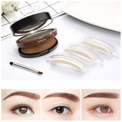 Instant Adjustable Eyebrow Stamp – Two‑color brow powder, waterproof & smudge‑proof. Natural, full brows in seconds! 💕🎀