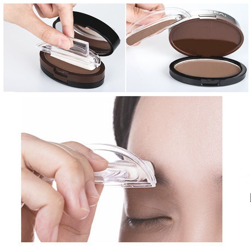 Instant Adjustable Eyebrow Stamp – Two‑color brow powder, waterproof & smudge‑proof. Natural, full brows in seconds! 💕🎀