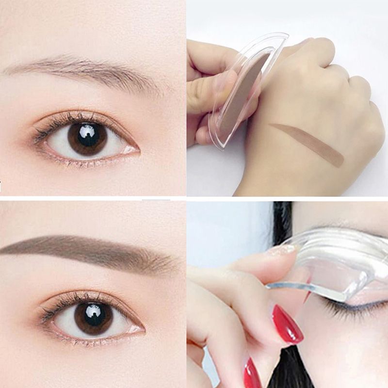 Instant Adjustable Eyebrow Stamp – Two‑color brow powder, waterproof & smudge‑proof. Natural, full brows in seconds! 💕🎀